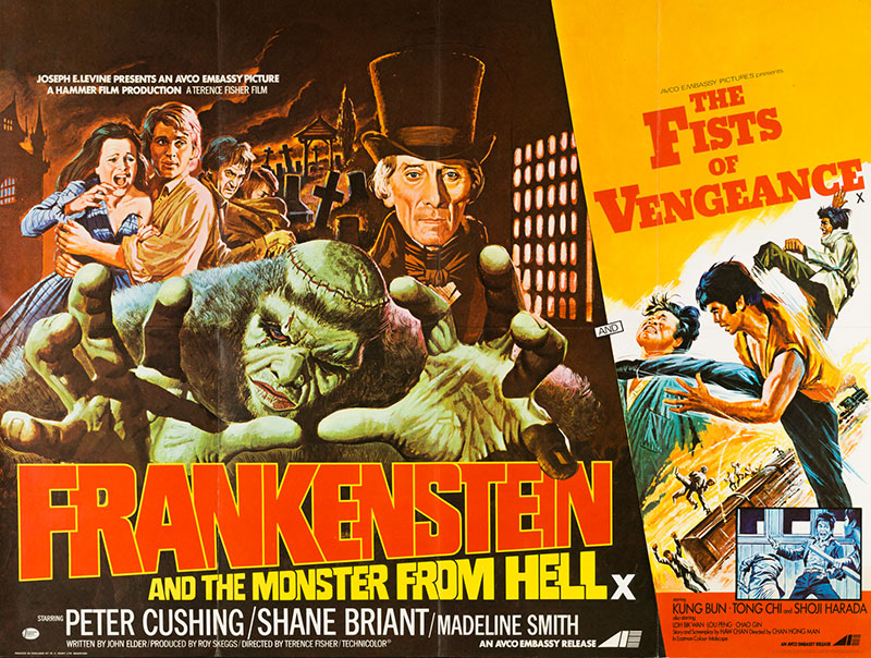 Frankenstein and the Monster from Hell one sheet