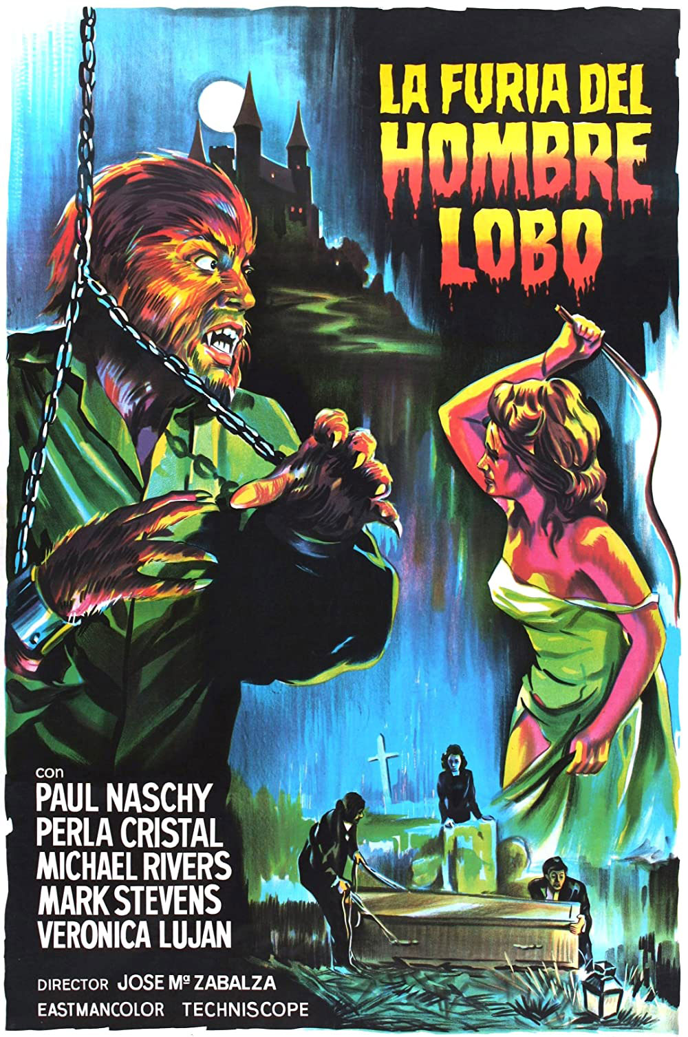 Fury of the Wolfman Spanish movie poster