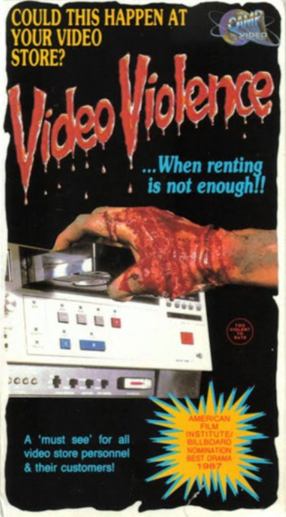 Video Violence 1987 VHS box